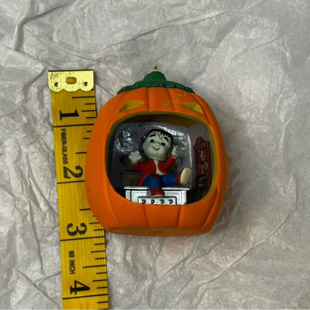 NWT Hallmark Keepsake 2020 Happy Halloween Frankenstein Pumpkin Ornament #8